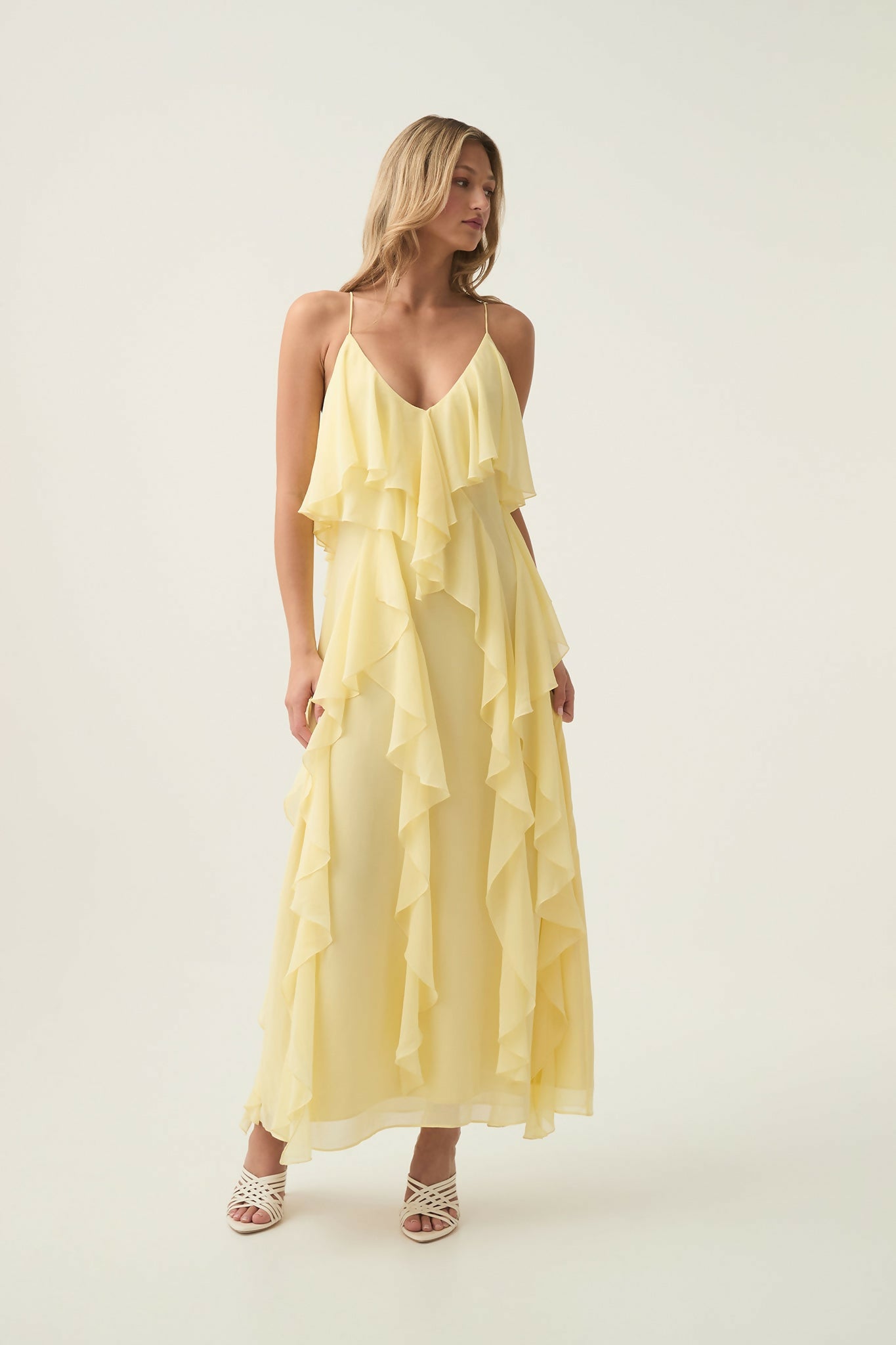 Valentine Frill Maxi Dress