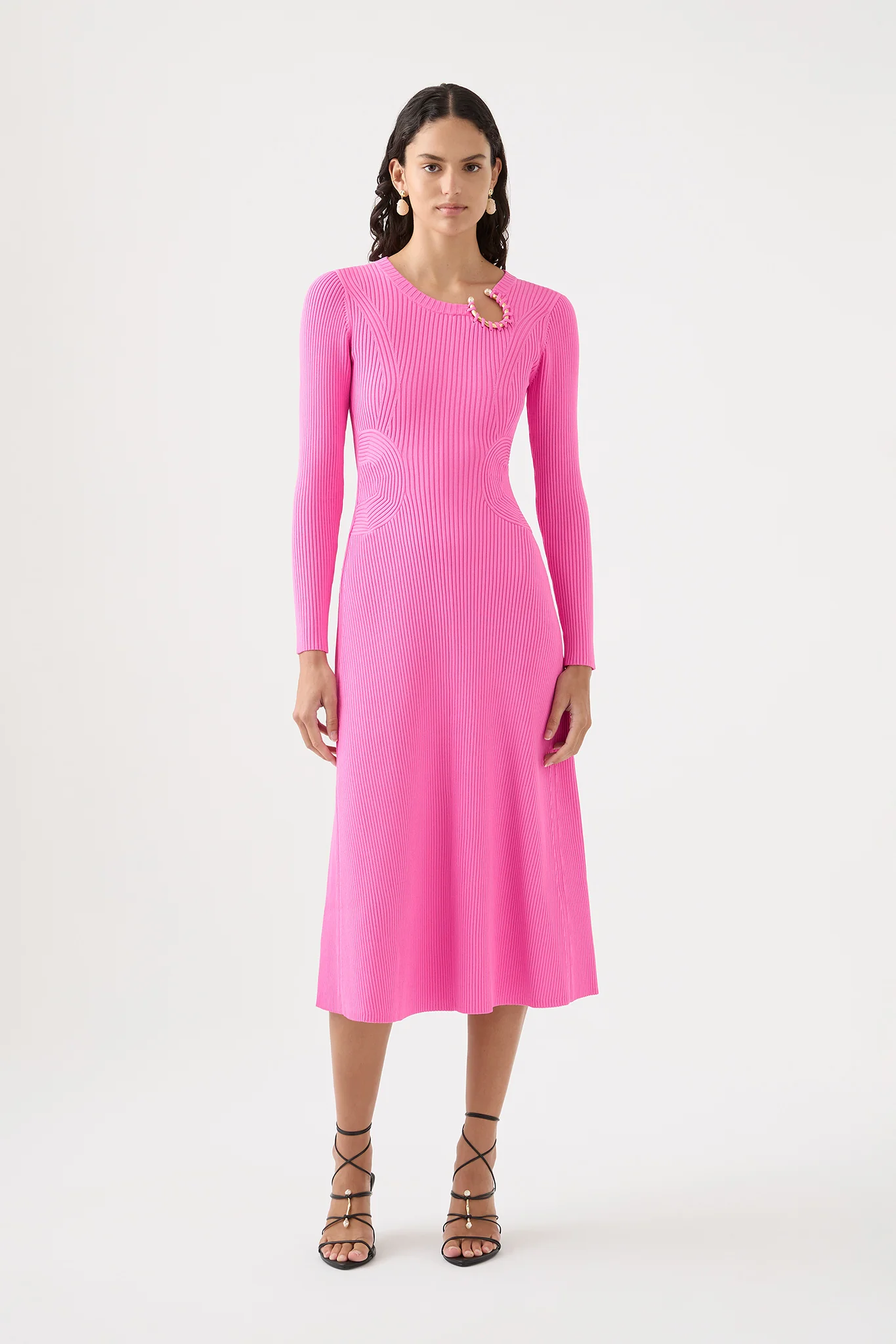 Crescent Knit Midi Dress