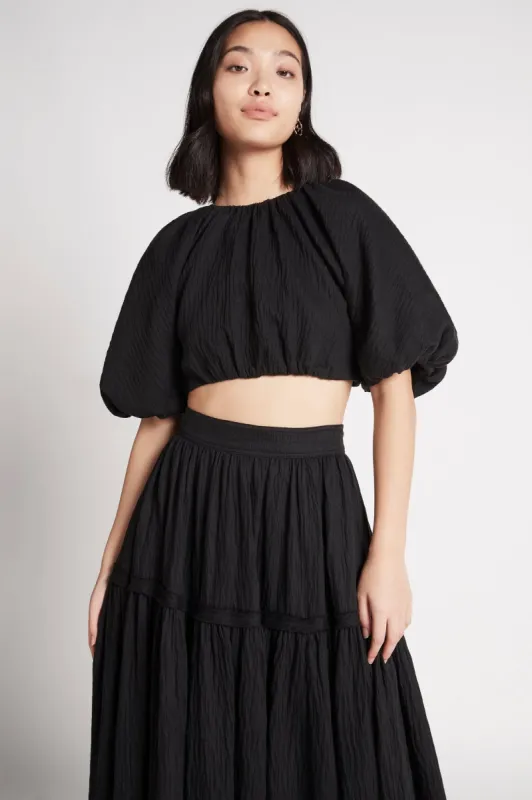 Admiration Lace-Up Cropped Top