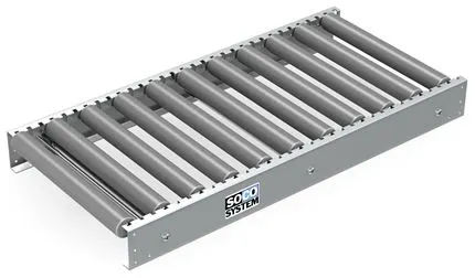 Roller conveyors with Ø 1 7/8 plastic rollers