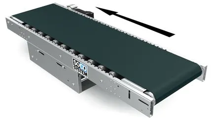 Belt conveyors with submounted tension section