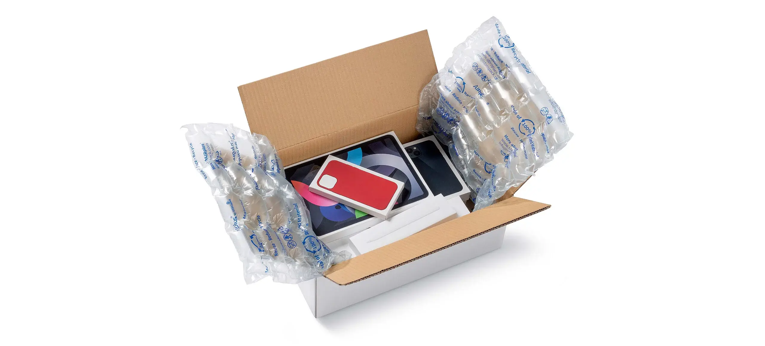 100% recycled air cushion strips demonstration