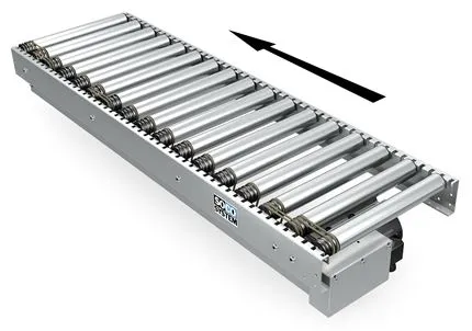 Driven roller conveyors with Ø 1 7/8 plastic rollers