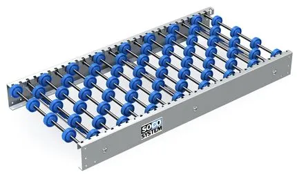 Driven steel roller conveyors with Ø 1 7/8 steel rollers