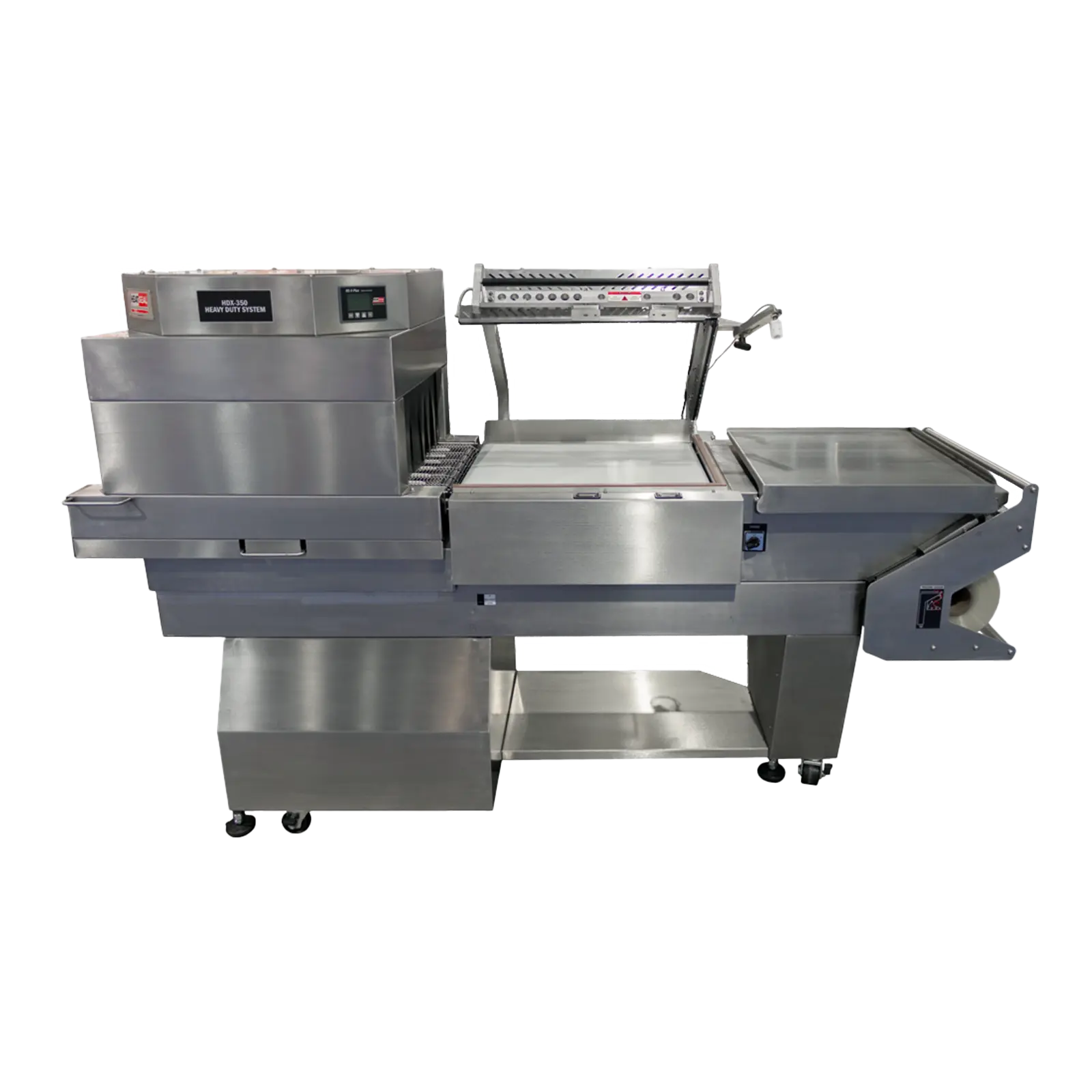 Side profile showing stainless steel construction and control panel