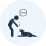 Dog trainer giving a treat to the dog