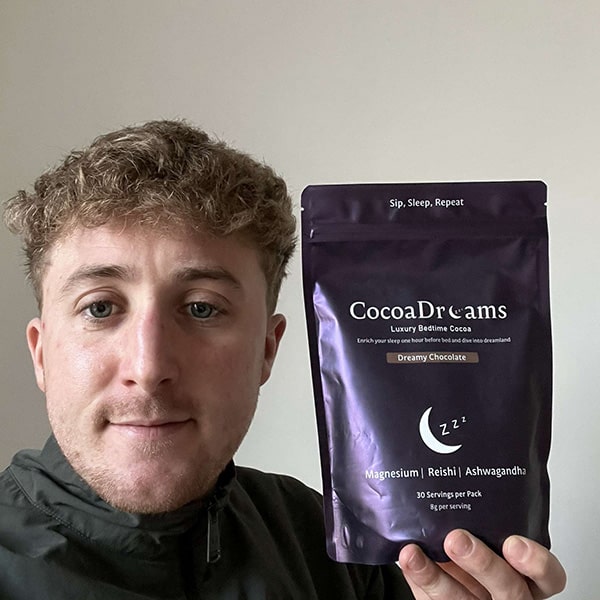 Customer, Ruben, with CocoaDreams Pouch