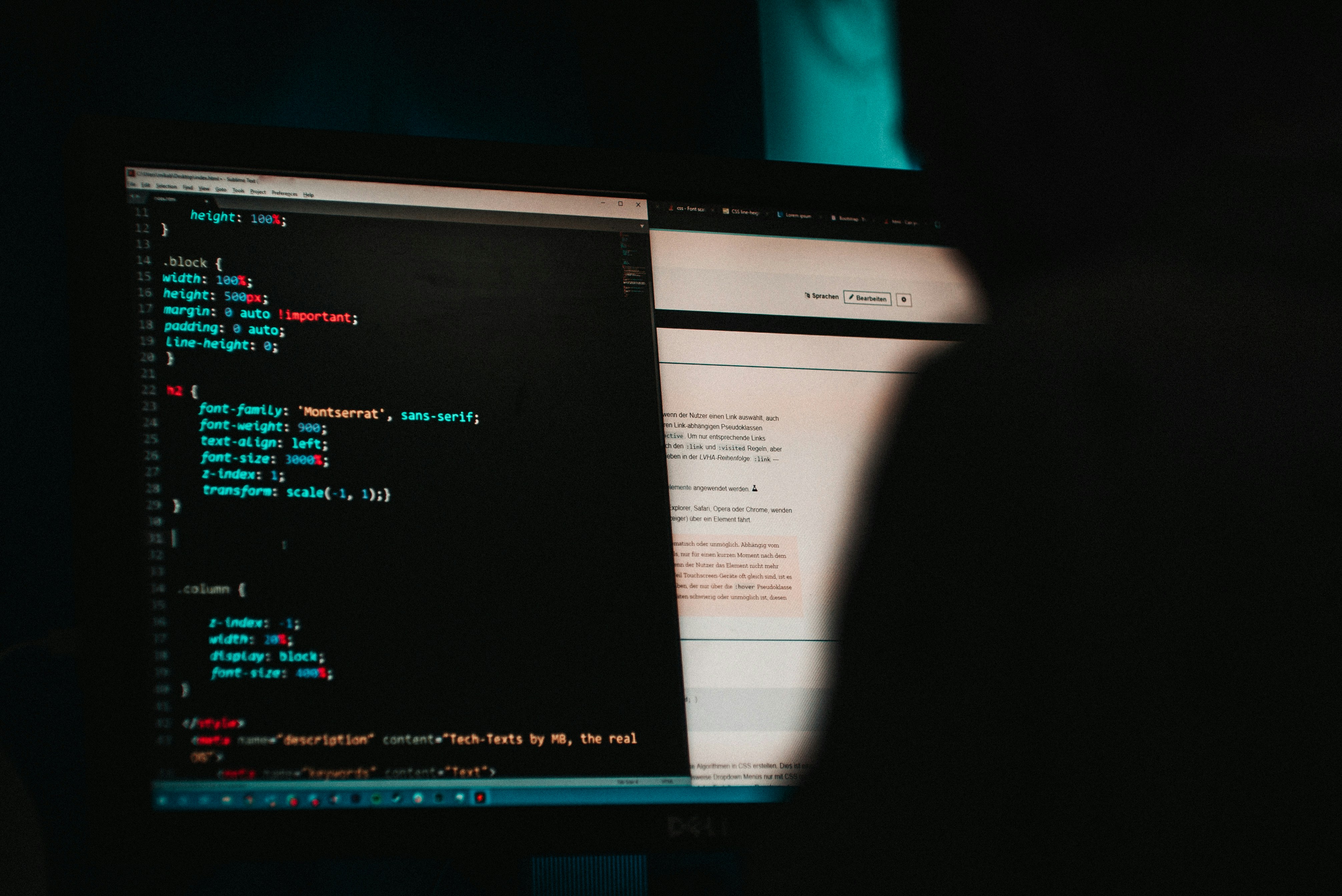 Dark mode code editor showing cybersecurity threat detection and AI-generated code in real-time.