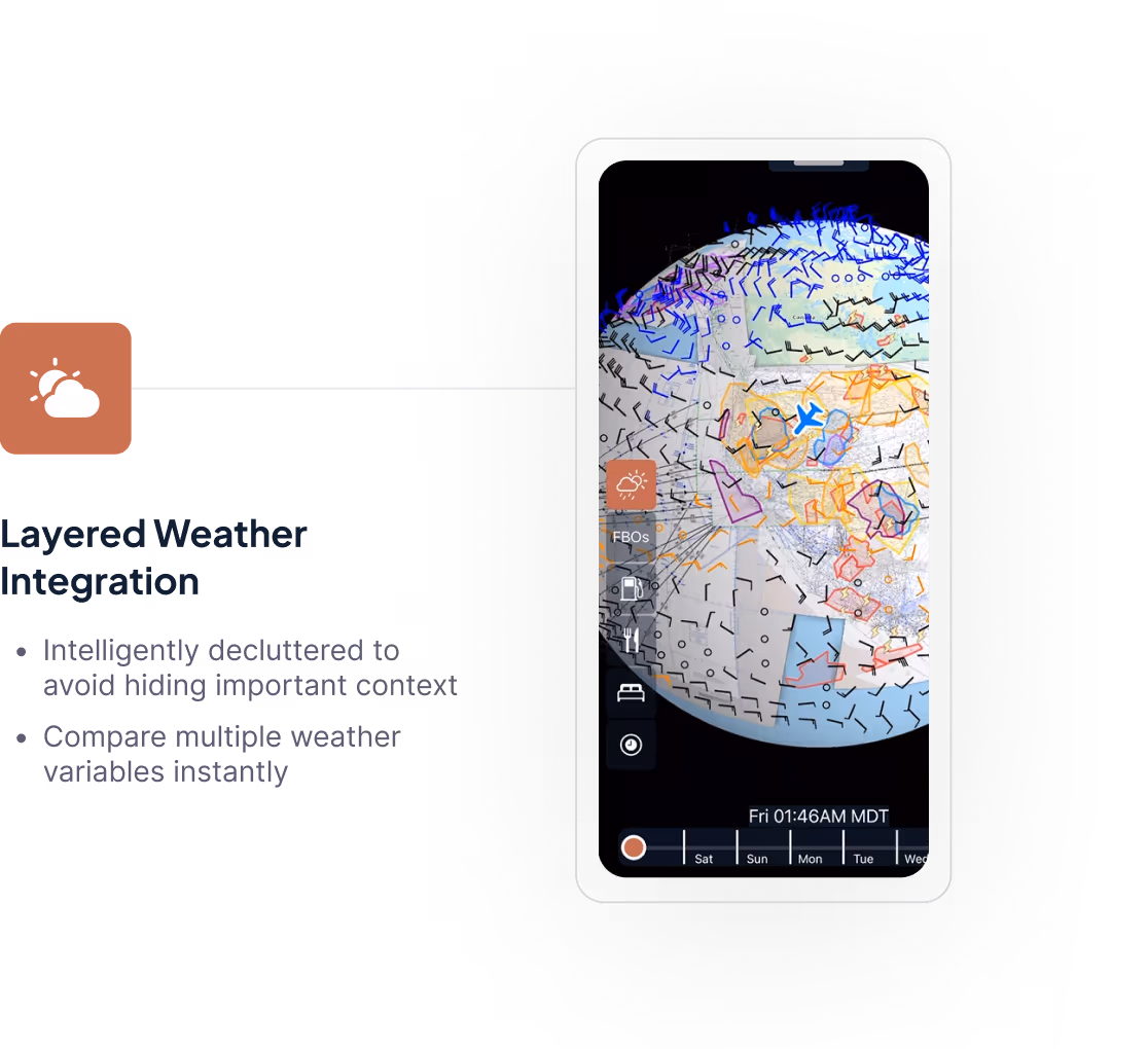 A cell phone with a weather app on it.