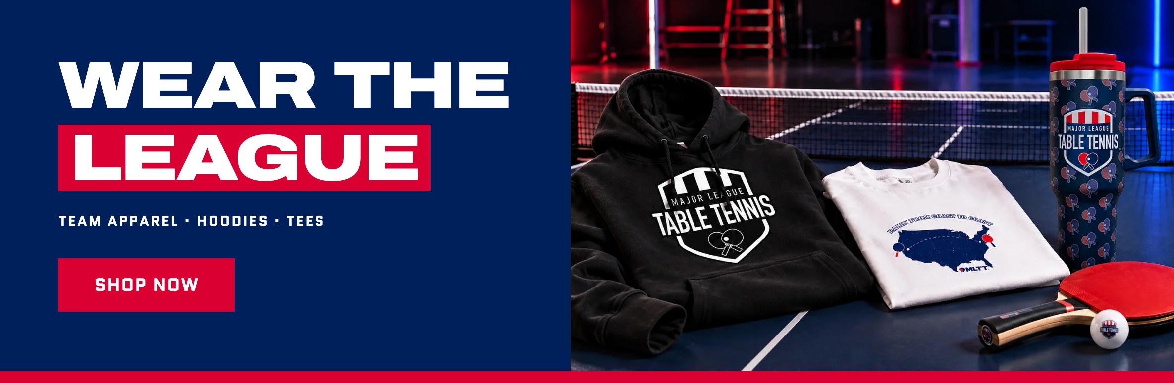 Wear the League: shop hoodies, tees, jerseys and paddles at the MLTT League Store