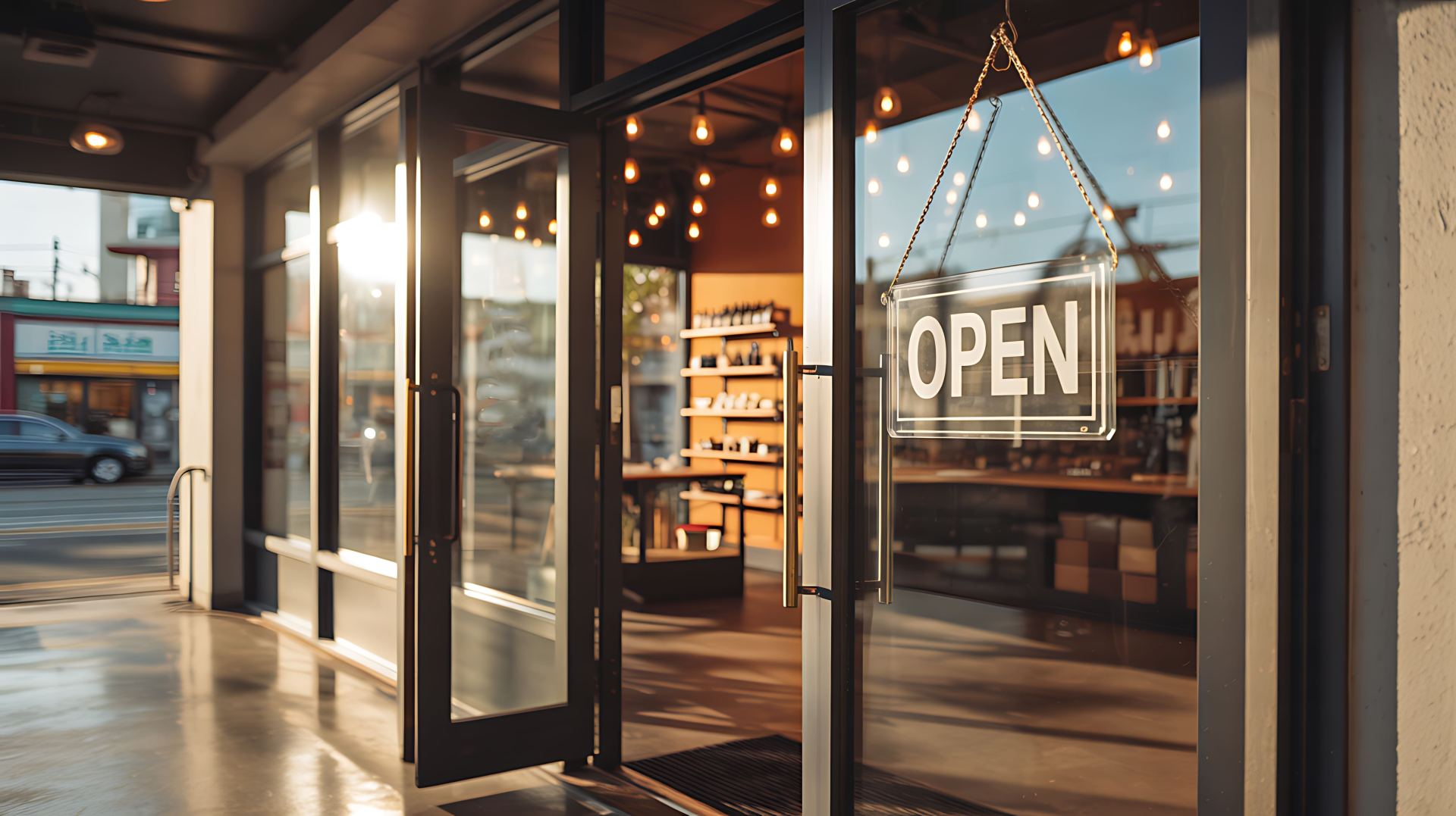Local commercial vitré et lumineux, illustration de l'estimation en immobilier commercial