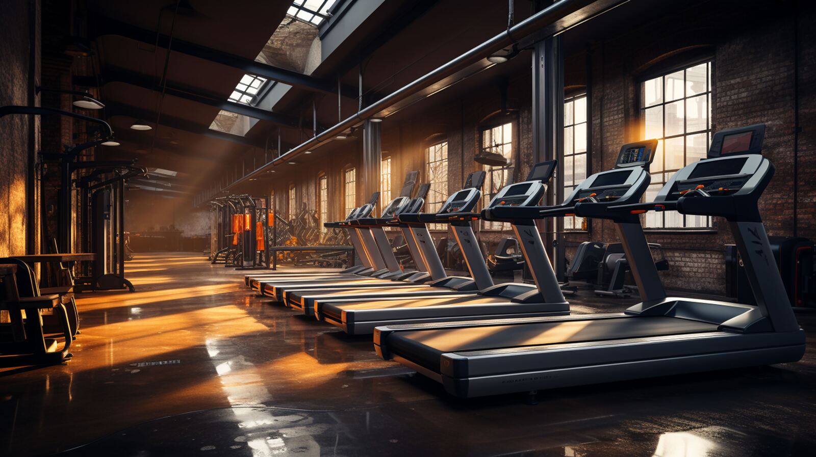Salle de sport aménagée dans un local industriel rénové, exemple de local beauté et bien-être