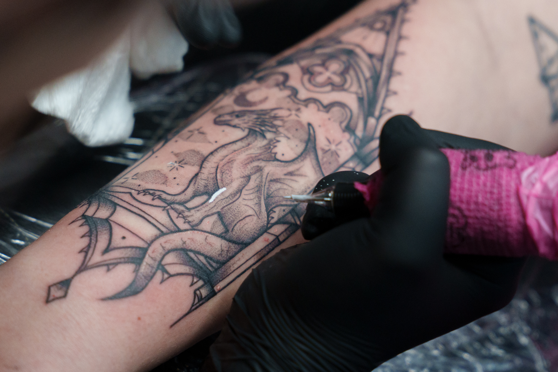 Abbie Ellis, tattoo artist at Tenko Tattoo studio in Preston