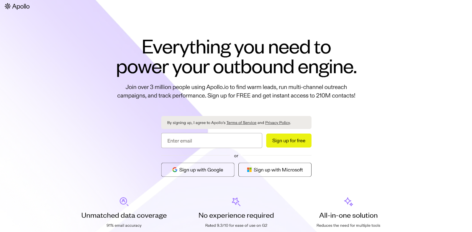 Apollo.io for prospect data & lead sourcing