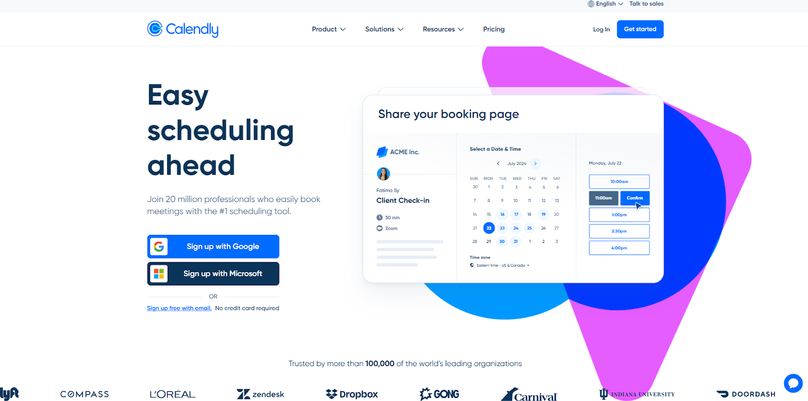 Calendly for calendar scheduling