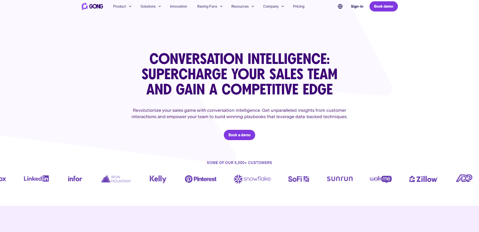Gong for conversation intelligence & call insights