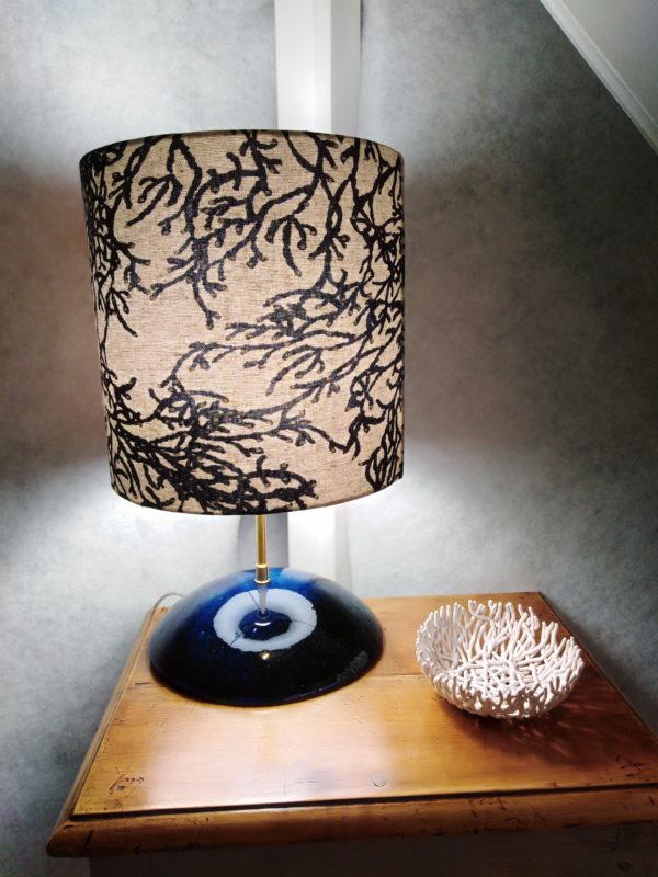 lampe céramique avec abat jour personnalisé