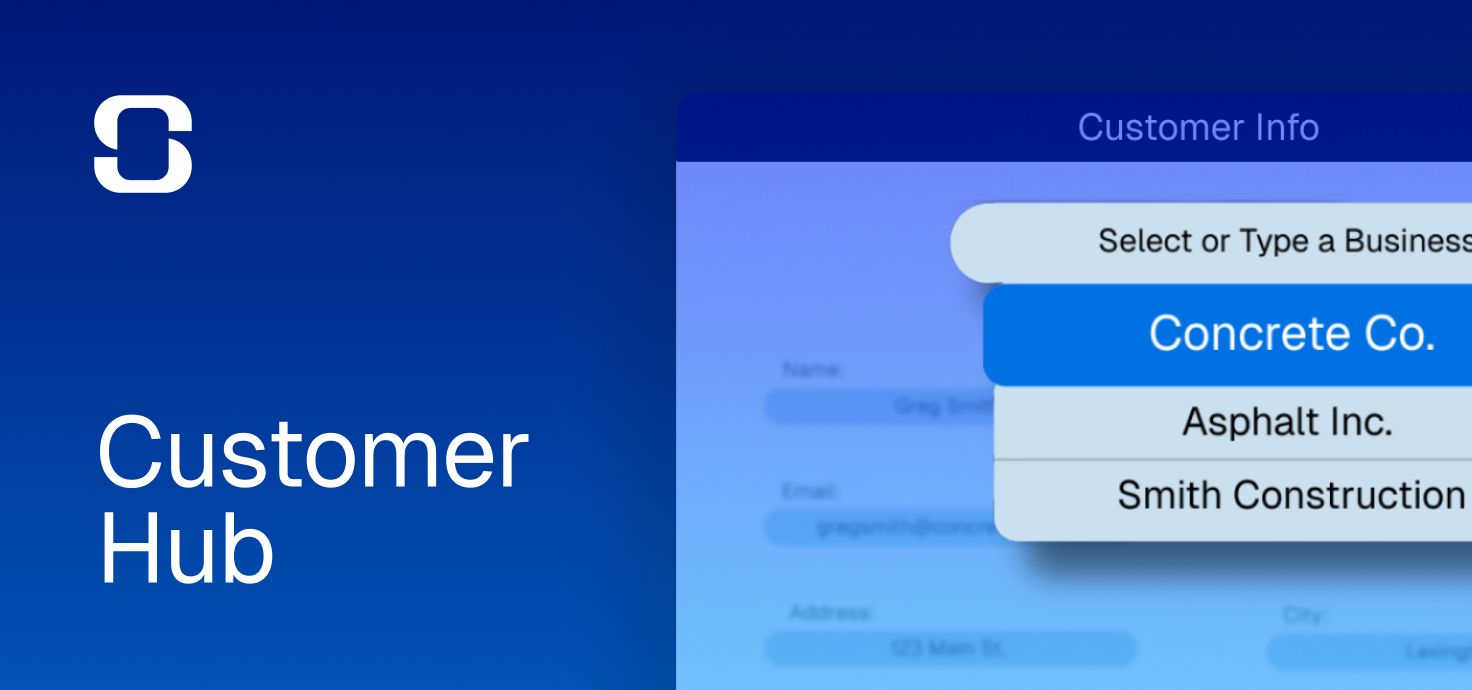 Customer Hub interface with business selection options for associations
