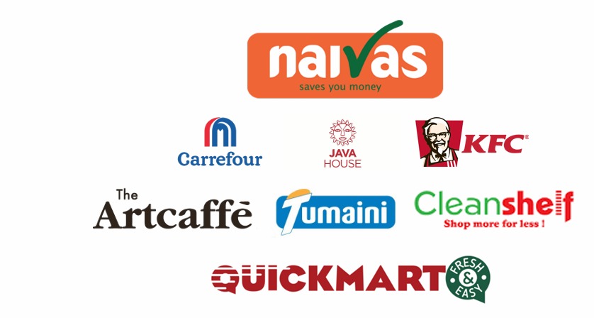 partner logos containing: tumaini, quickmark, naivas, somcelik, cleanshelf, jdv, caglayan, food plus, macadams
