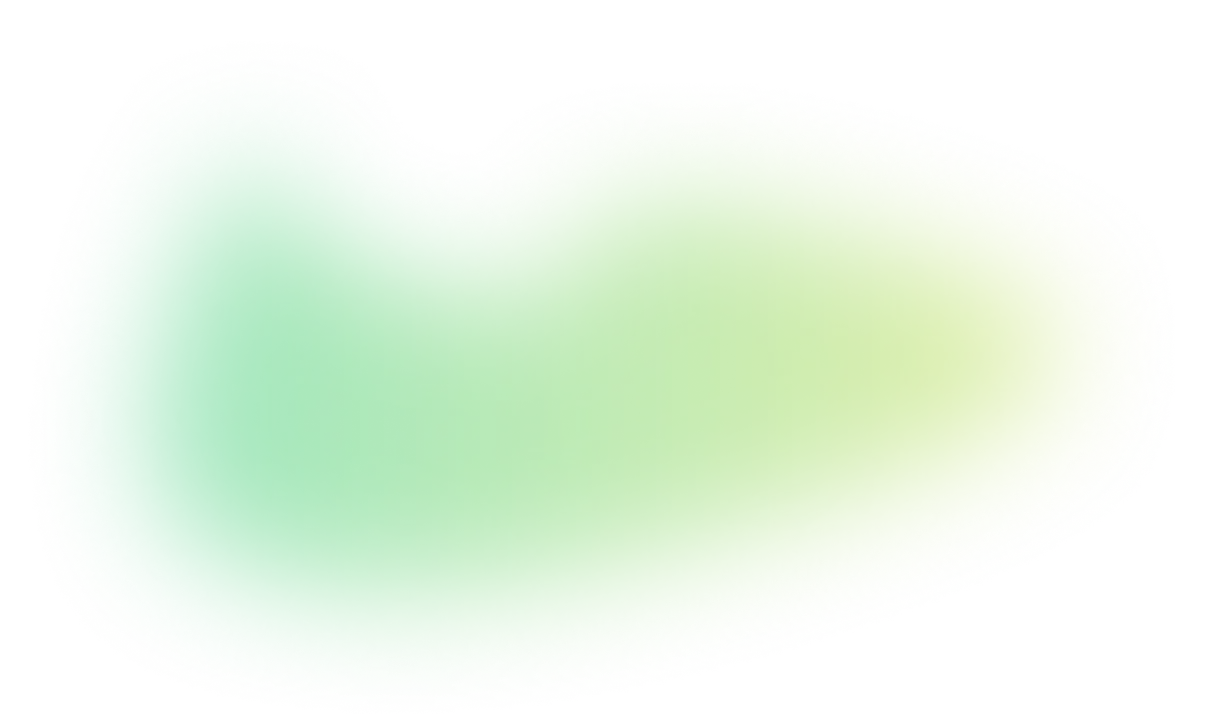 Abstract green to yellow gradient shape with smooth blended edges on a transparent background.