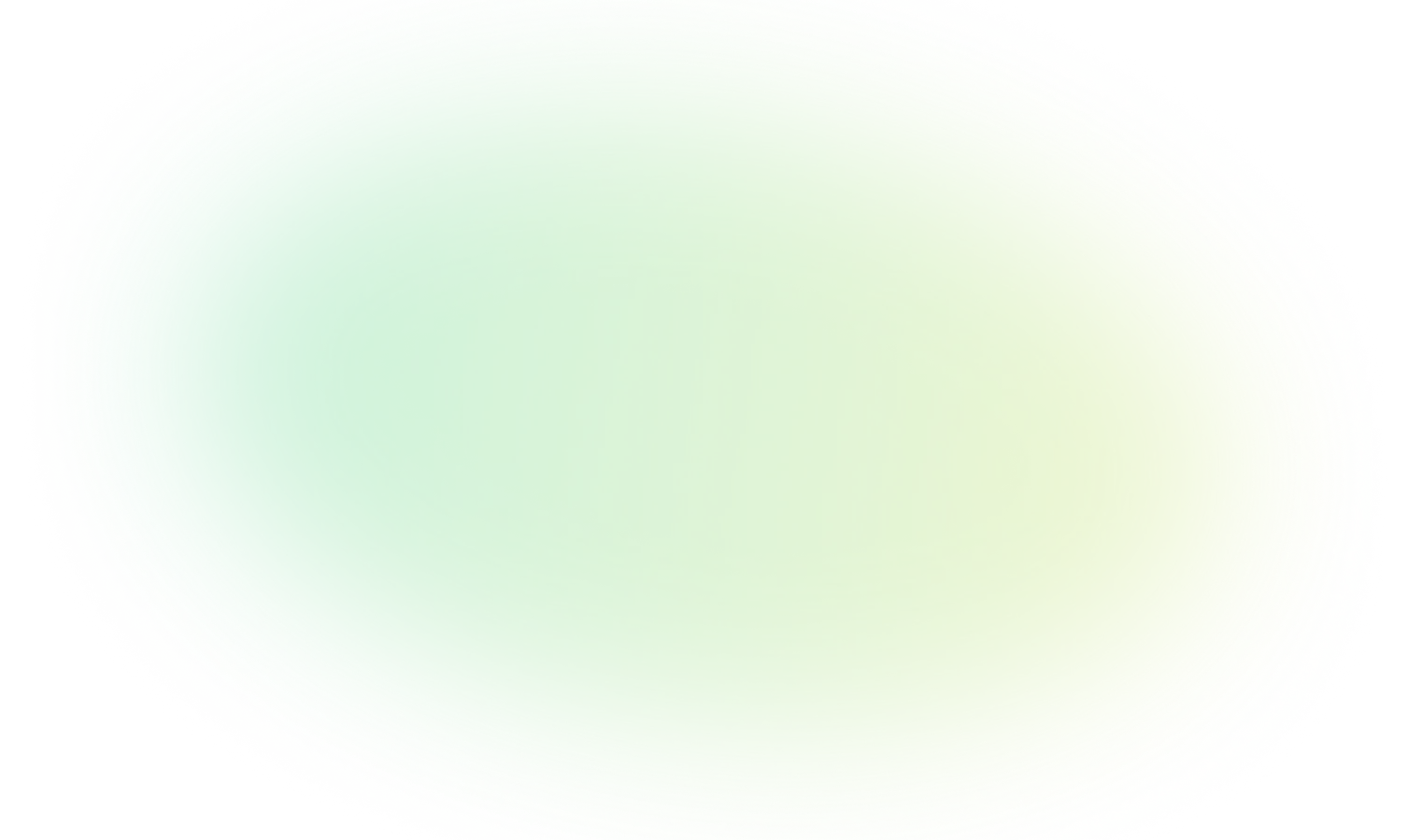 Abstract glowing green and yellow oval gradient on black background.