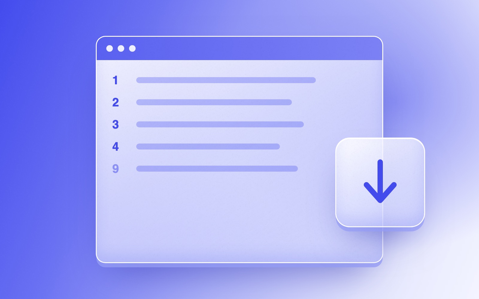 A ranked list of search results with one page slipping down
