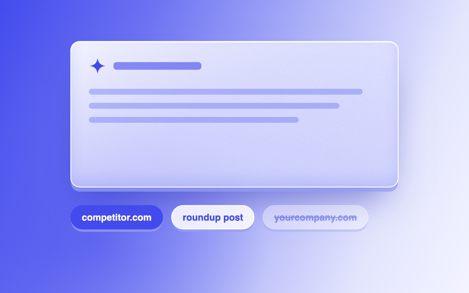 An AI answer citing a competitor instead of your company