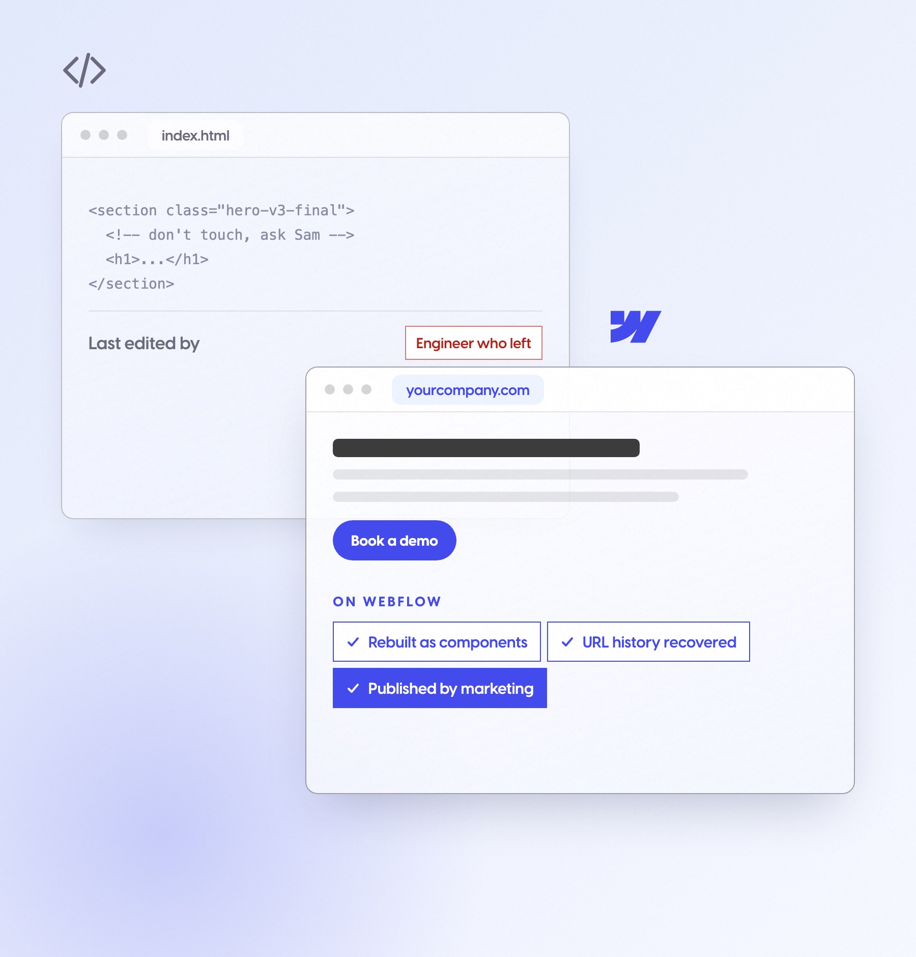 Custom or legacy site moving to Webflow