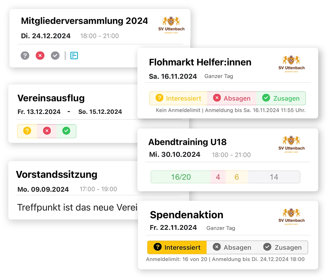 Übersicht der Termine & News