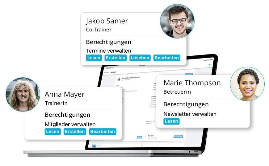 Berechtigungsvergabe an Mitglieder/Trainer