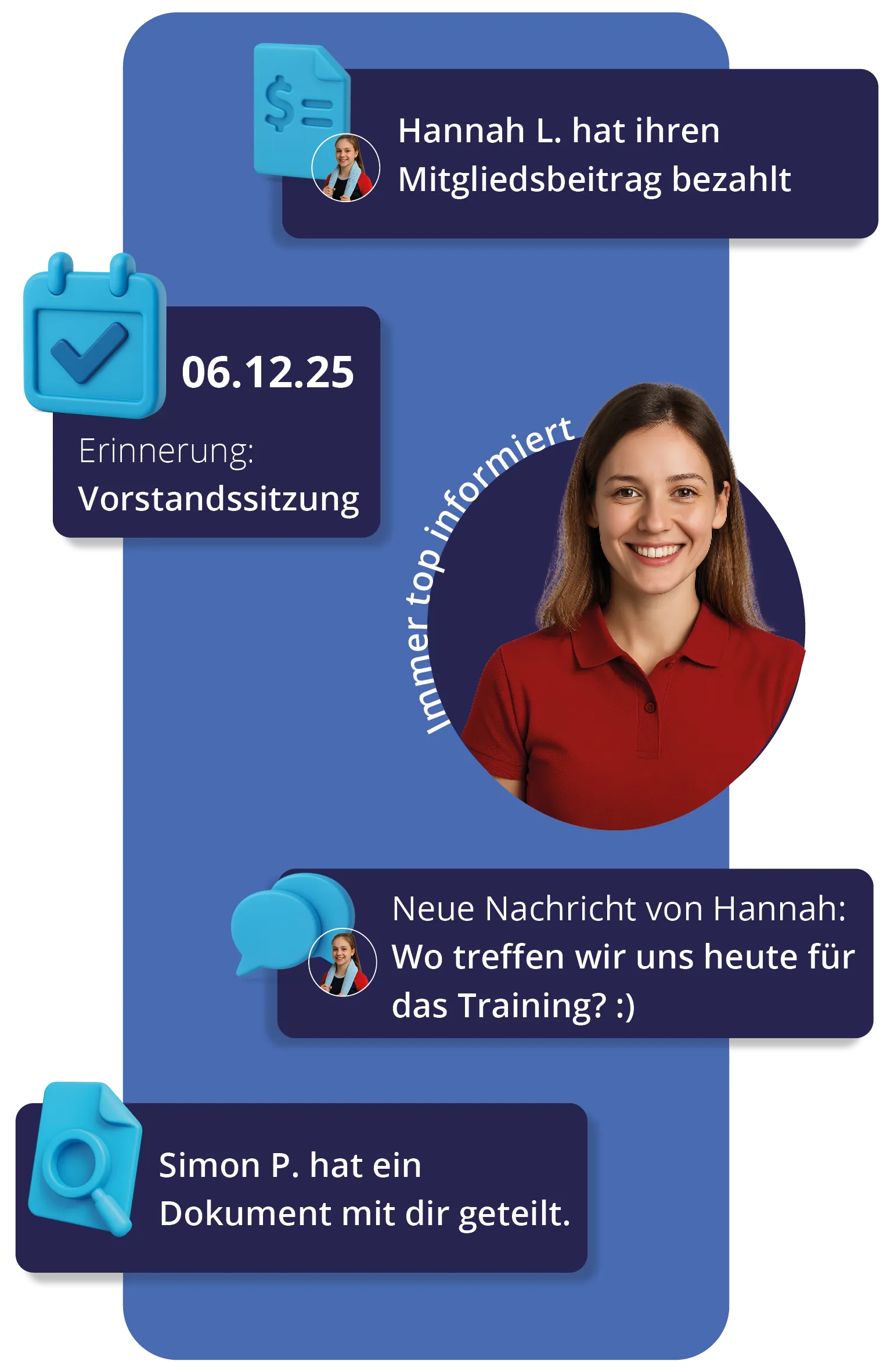 Übersicht der mobilen App