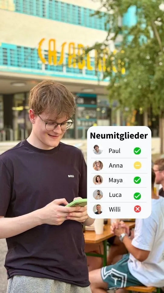 Übersicht der Neumitgliederanfragen in einem Verein