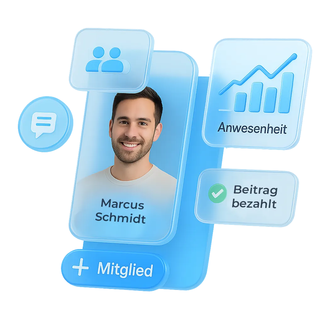 Übersicht der Mitgliederverwaltung im Vereinsplaner