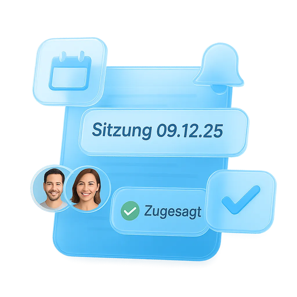 Übersicht der Terminverwaltung im Vereinsplaner