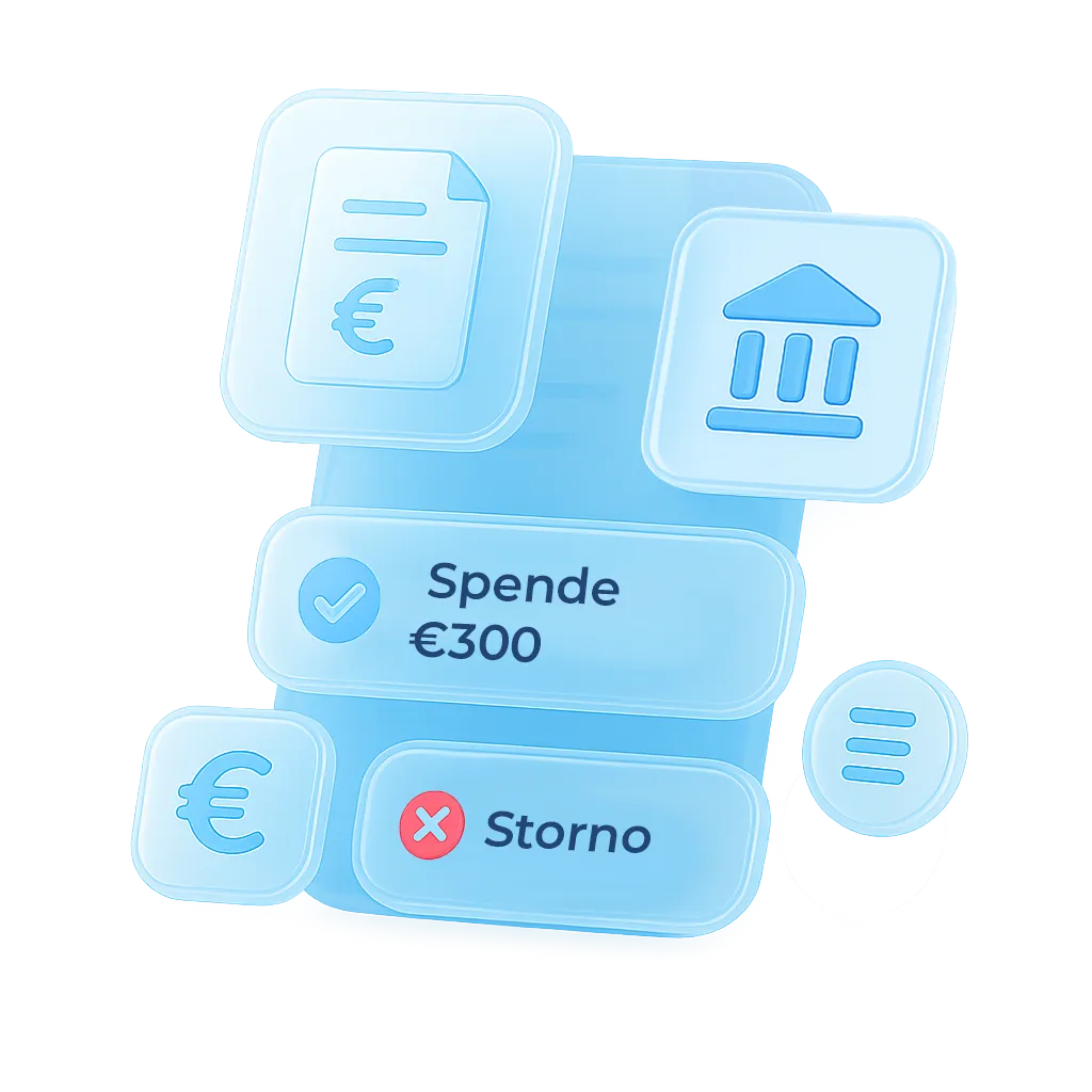 Übersicht der Rechnungs- und Spendenlegung im Vereinsplaner