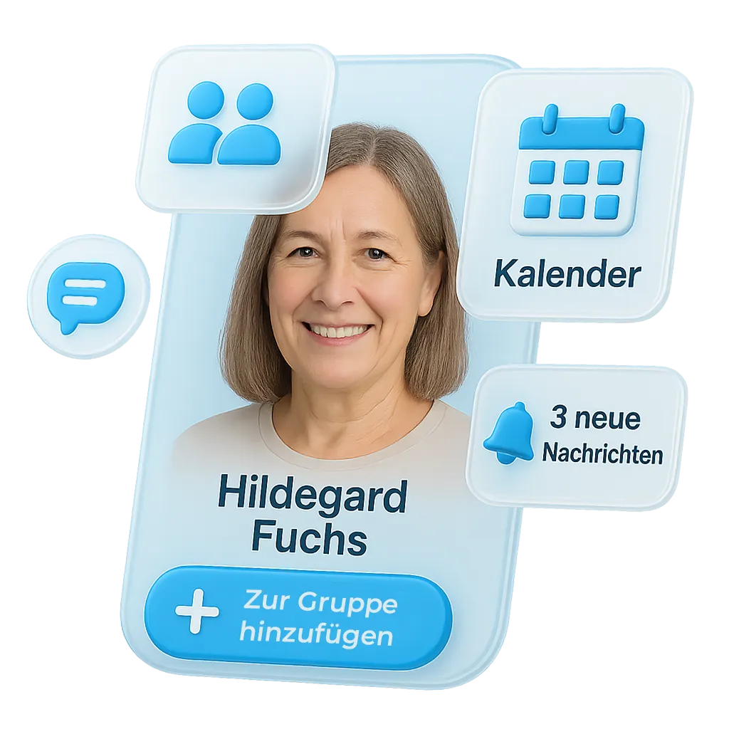 Übersicht der mobilen App von Vereinsplaner