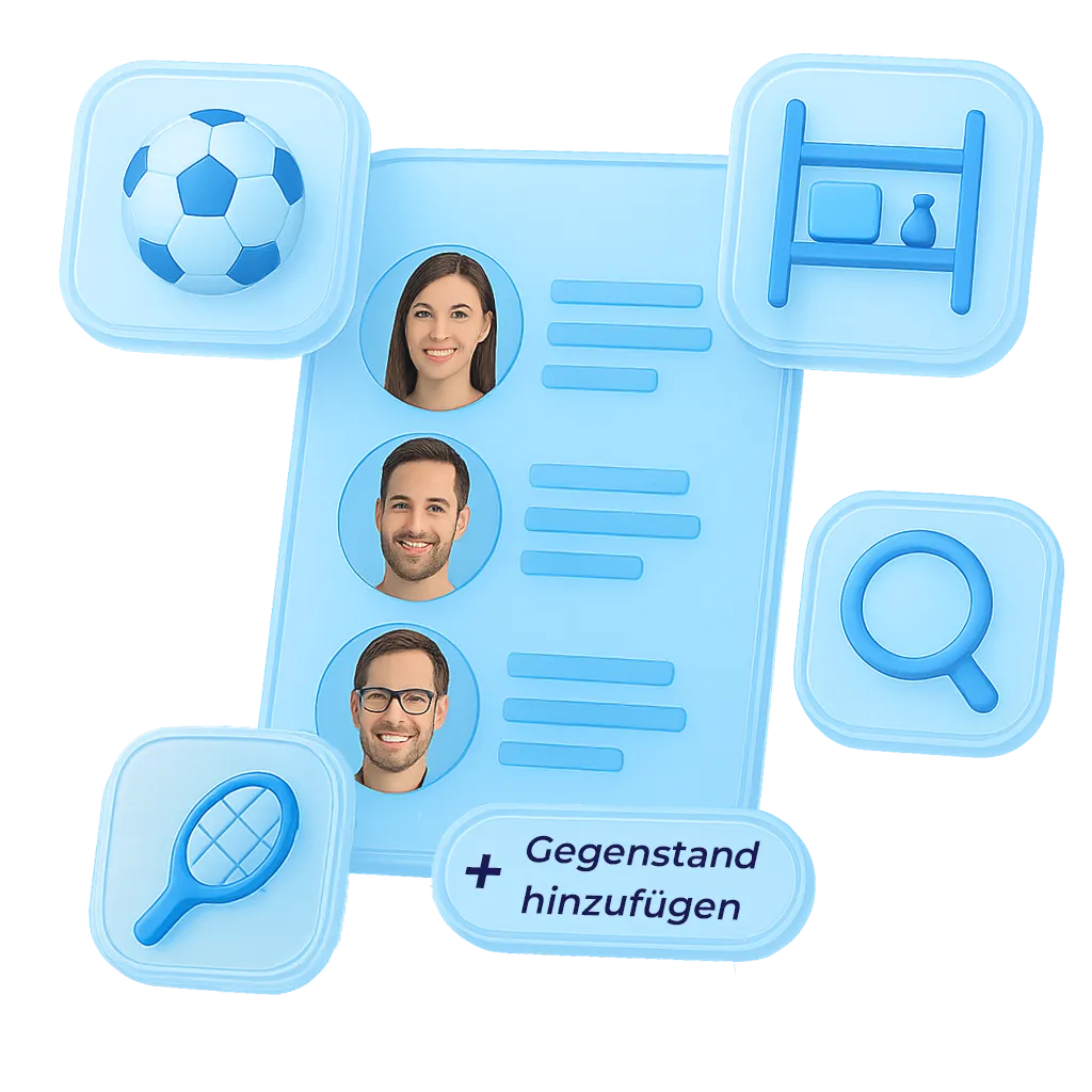 Übersicht der Inventarverwaltung im Vereinsplaner