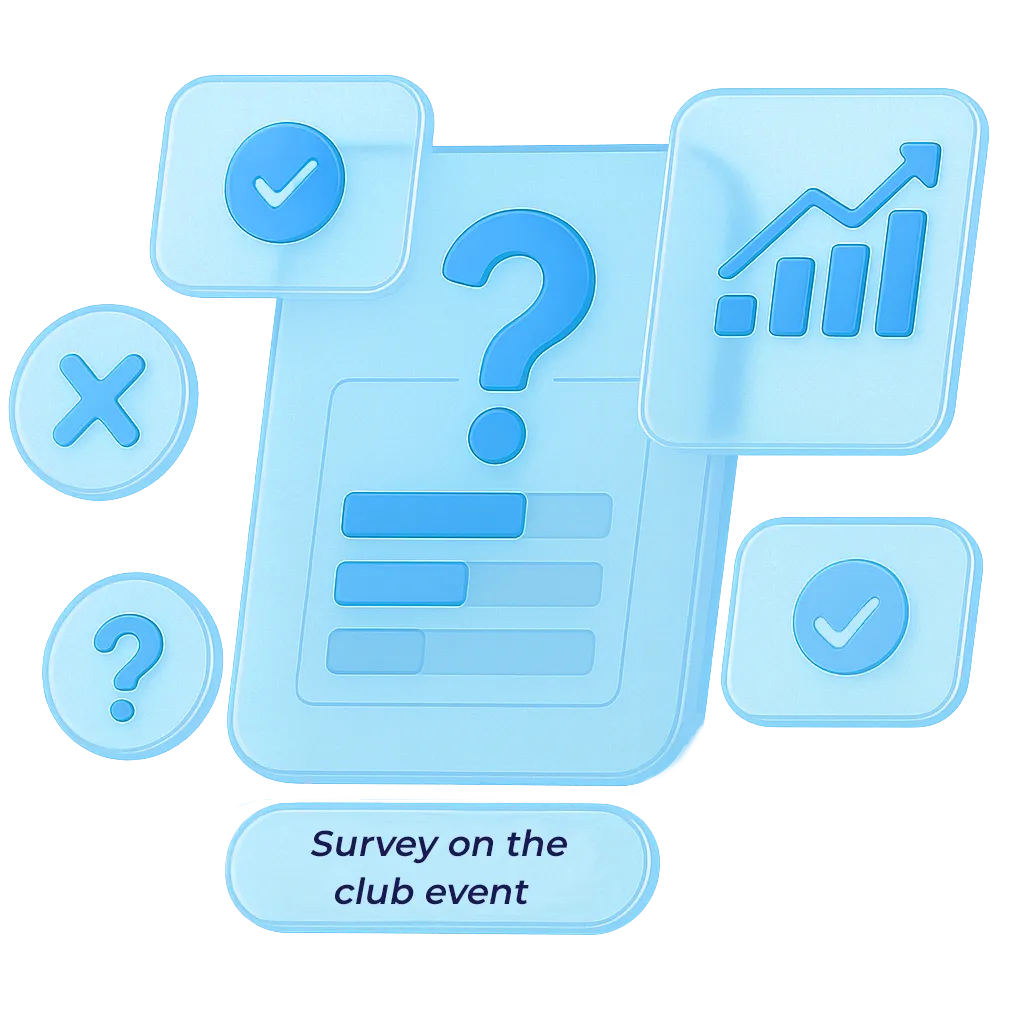 Overview of survey feature in Vereinsplaner