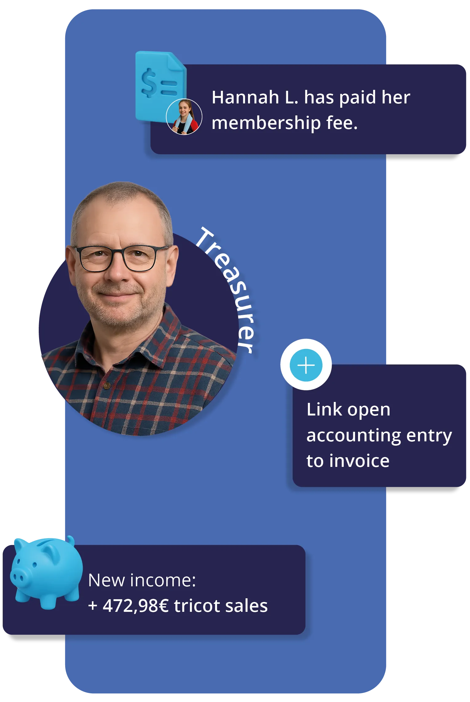 Vereinsplaner overview for treasurers 