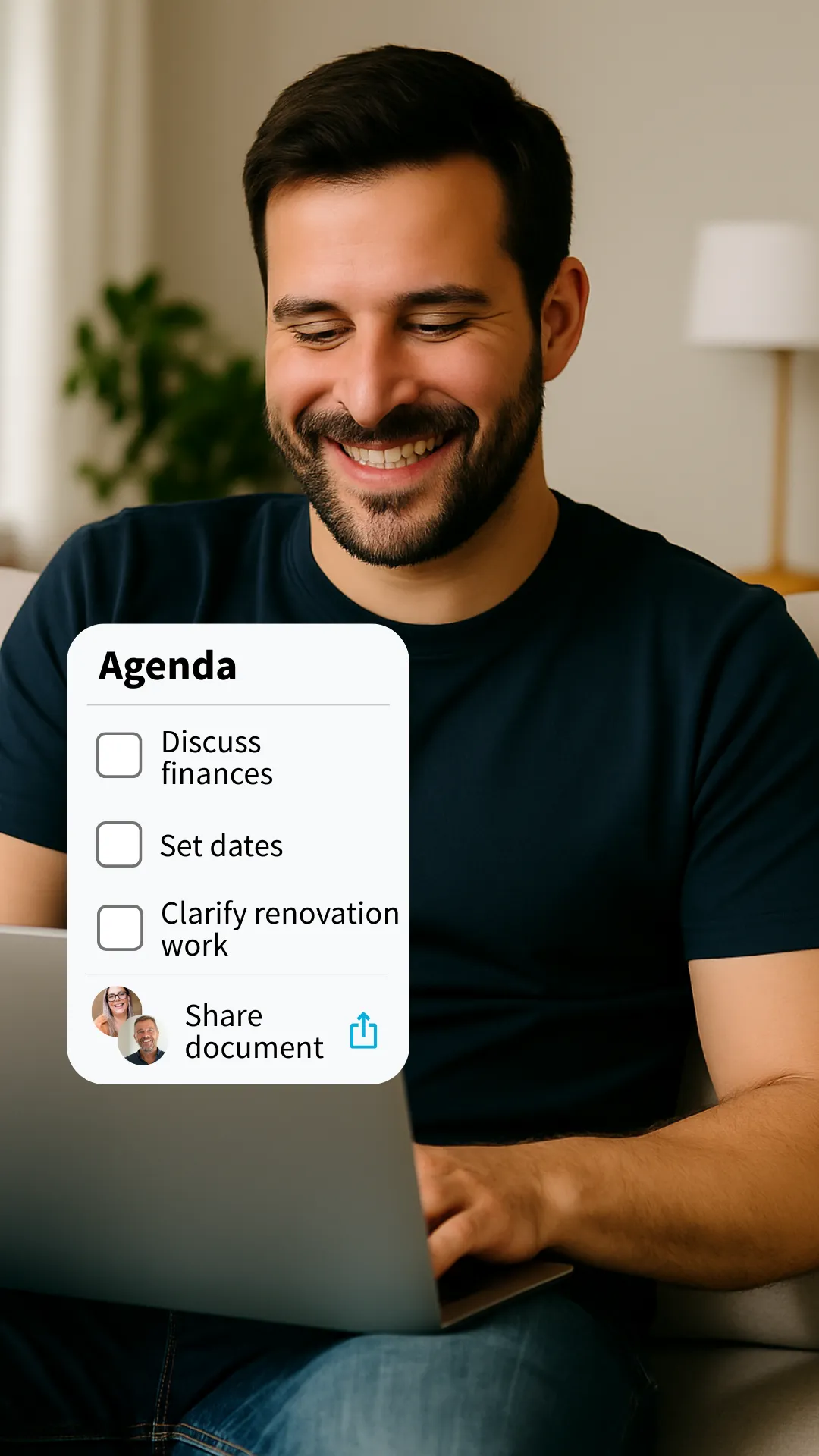 Use Vereinsplaner on the sofa