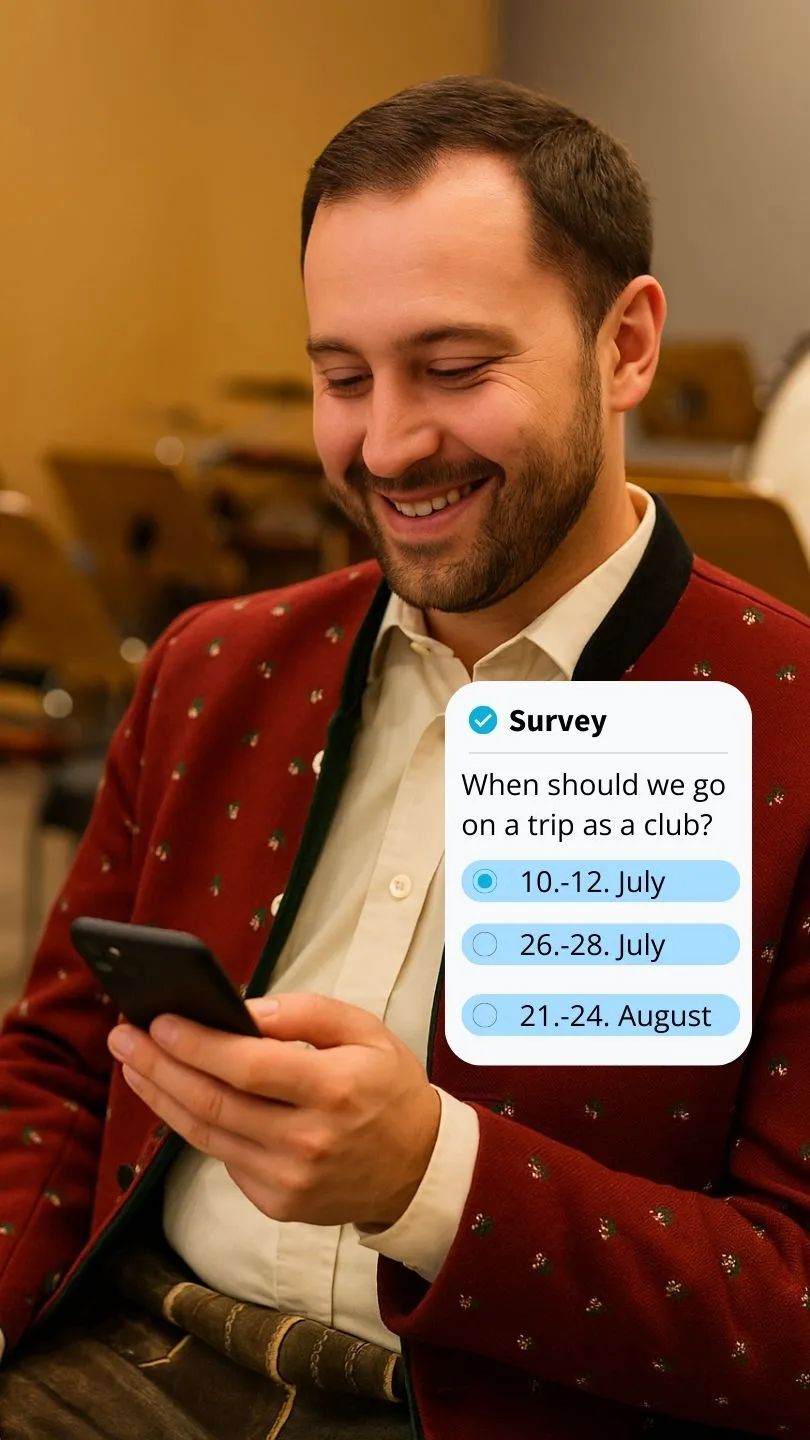 Use Vereinsplaner for surveys