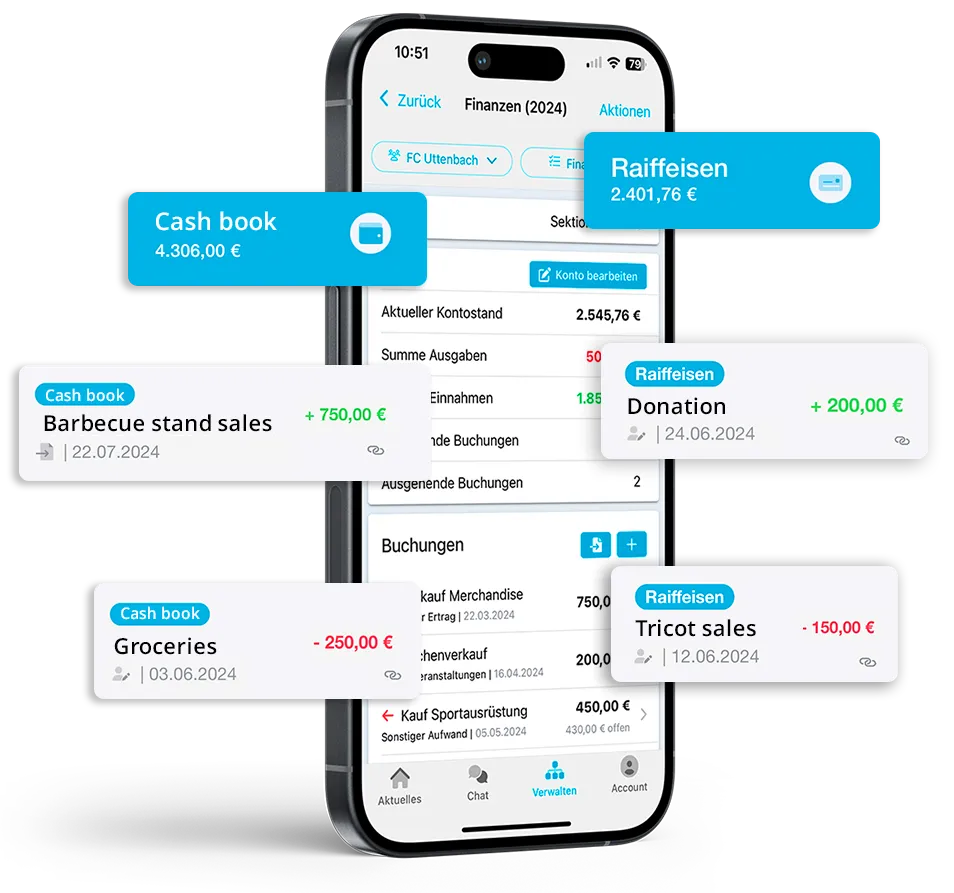 Finances in the mobile app