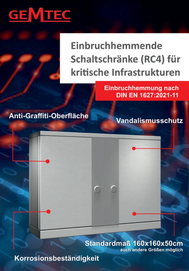 einbruchhemmende Schaltschränke der Widerstandsklasse RC4