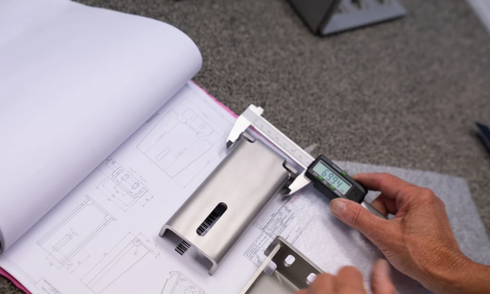 Kontrolle und Dokumentation Metallzuschnitt
