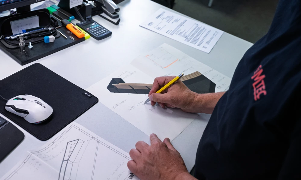 Konstruktion Metallzuschnitt