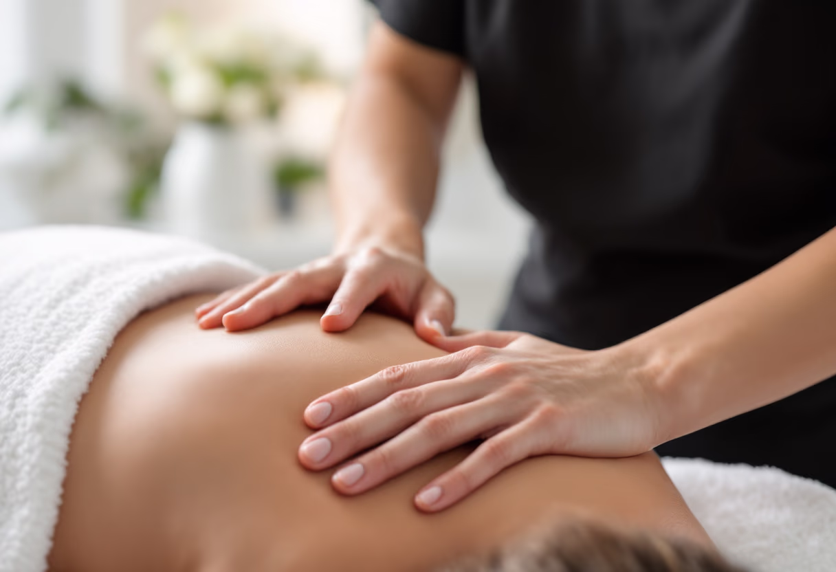 image of soothing hand pressure on shoulders