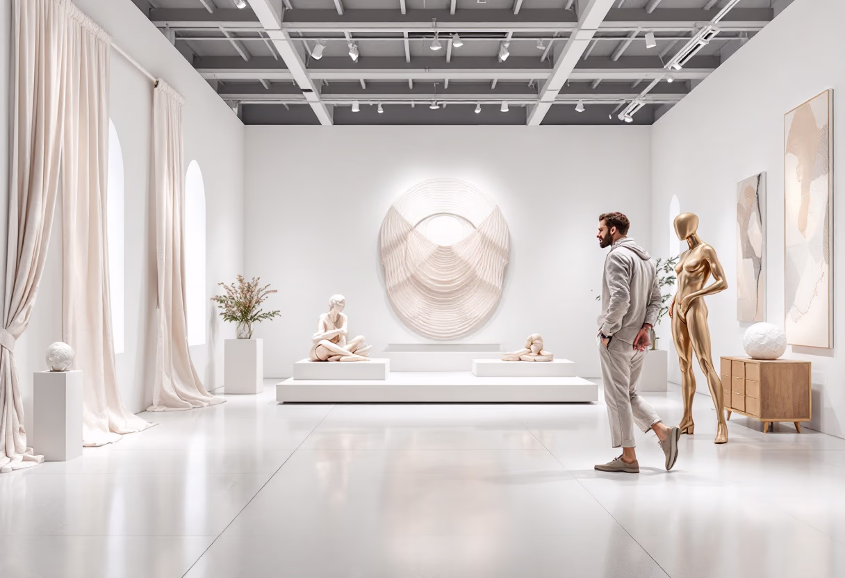 image of art exhibition space (for an art gallery)