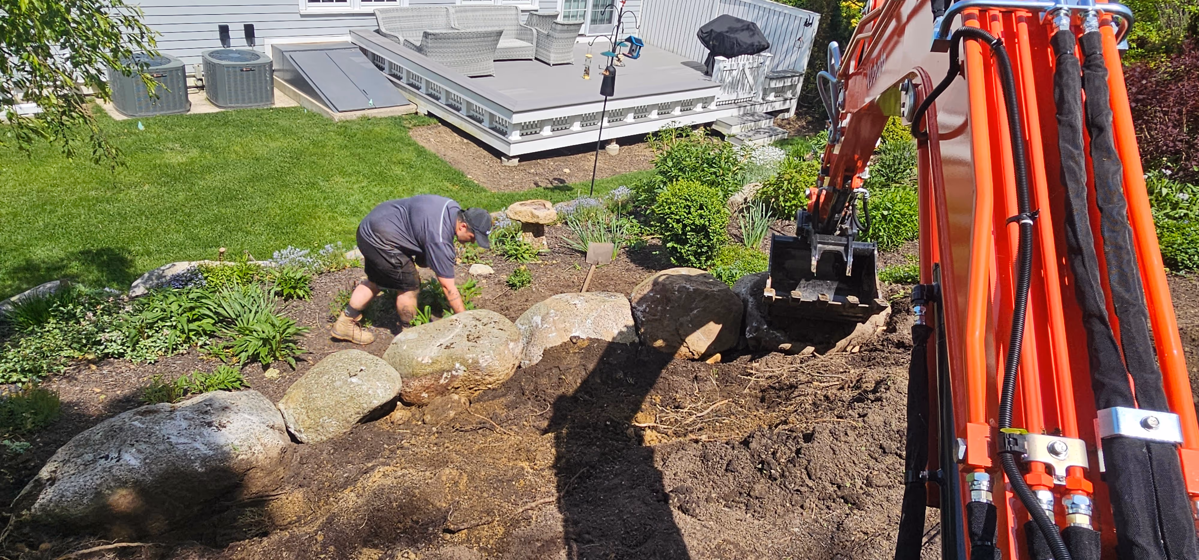 Rockport Landscape crew working on project