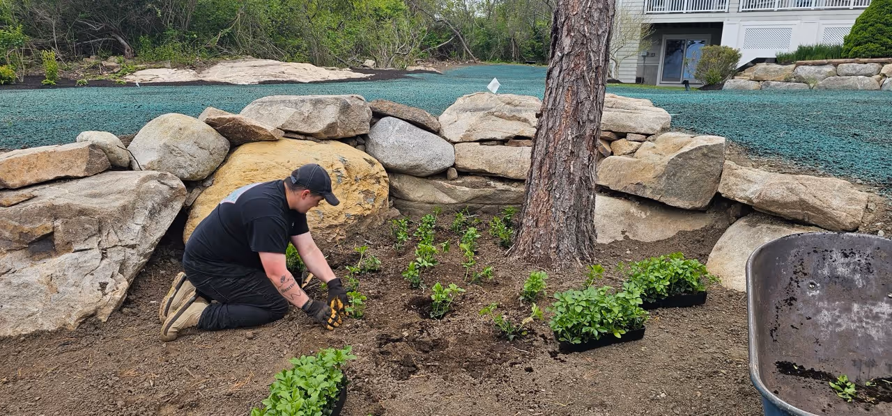 Outdoor landscape project, Cape Ann area