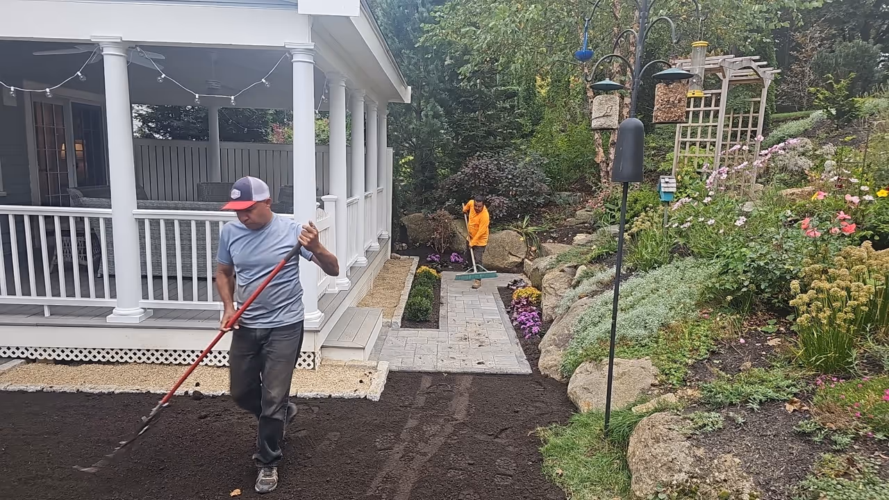 Landscape installation by Rockport Landscape